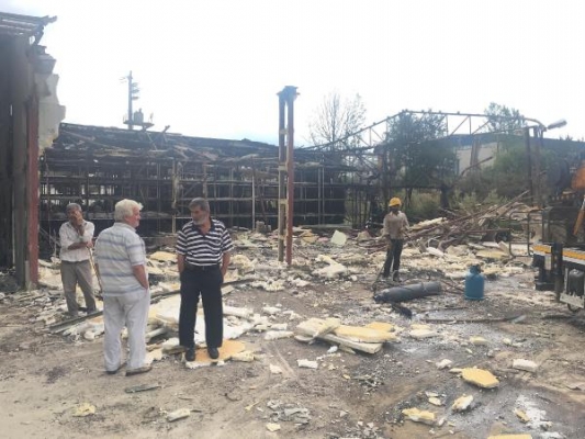 Mantar fabrikasında yangın çıktı!