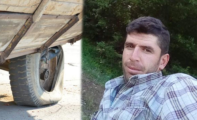 Patlayan römork lastiği can aldı