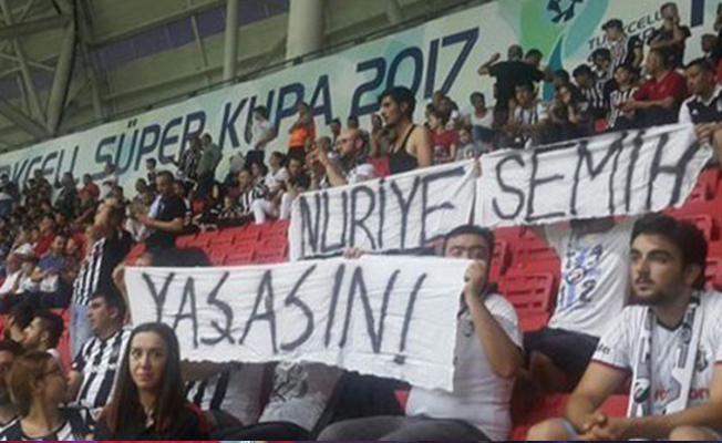 'Nuriye Semih yaşasın' pankartı açtıkları için tutuklanan 2 taraftar tahliye edildi