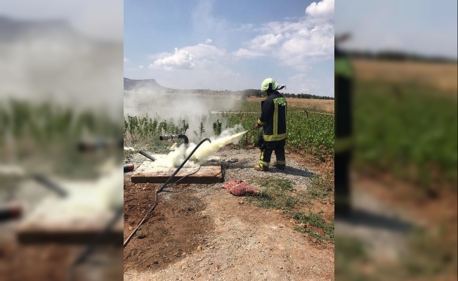 Tarladan çıkan gaz alev aldı, 1 kişi yaralandı