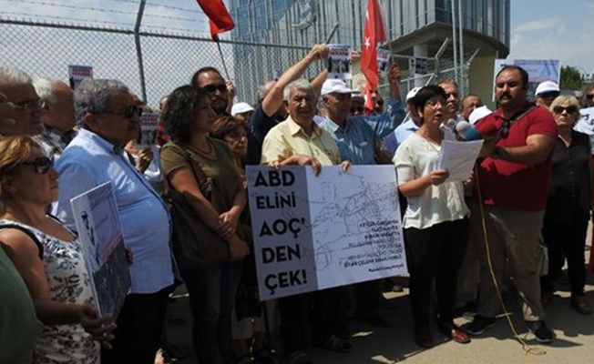 AOÇ arazisinin ABD’ye satılması protesto edildi
