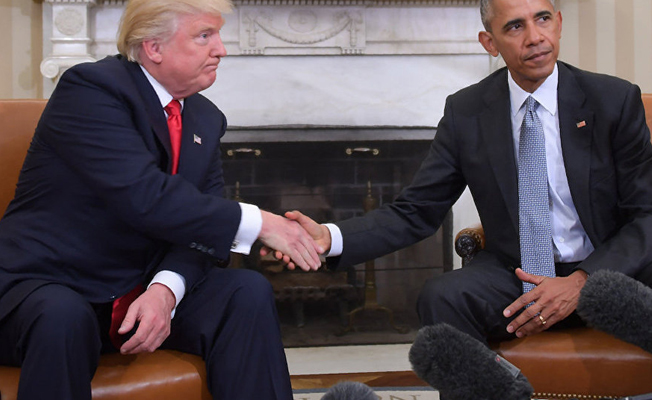 Trump'tan Obama’yla 'tutulma anı' paylaşımı!