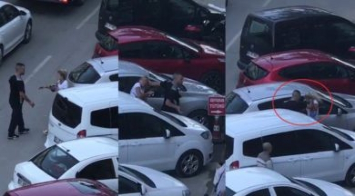 Sokak ortasında kadını tekme tokat dövdü!
