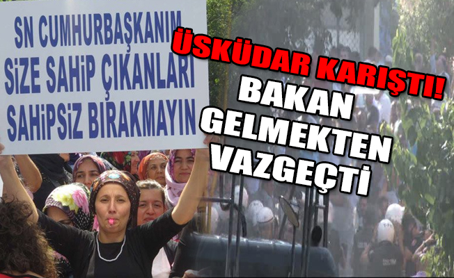 Bakan'a düdüklü protestoda polis müdahalesi