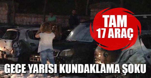 Kağıthane'de 17 otomobil kundaklandı