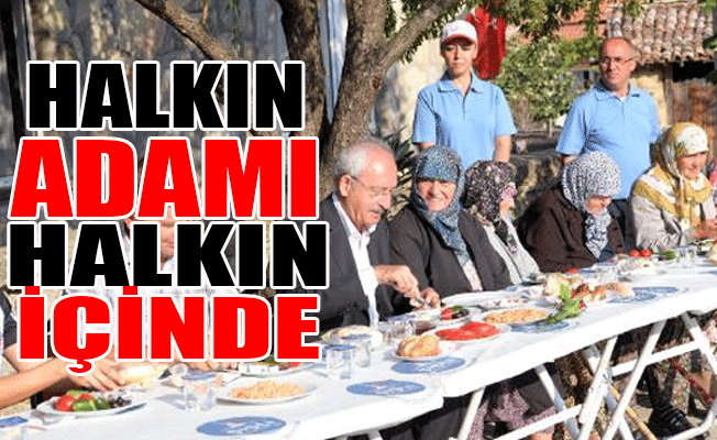 CHP lideri köy sofrasında