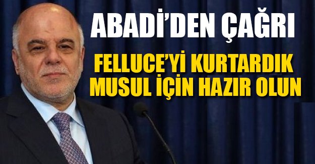 Abadi: Felluce kurtarıldı, sıra Musul'da