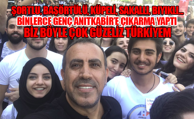 Haluk Levent çağırdı, gençler Anıtkabir'e çıkarma yaptı
