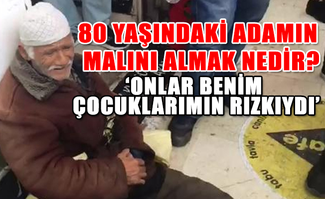 Zabıta tarafından ıhlamurları alınan amca, gözyaşlarını tutamadı