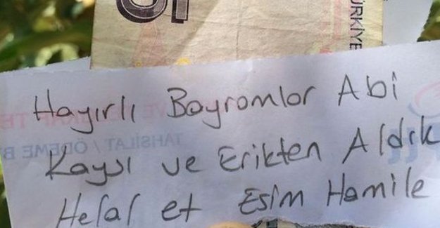 Bursa'da hamile eşi için aldığı meyvelerin parasını ağaca asan kişi konuştu