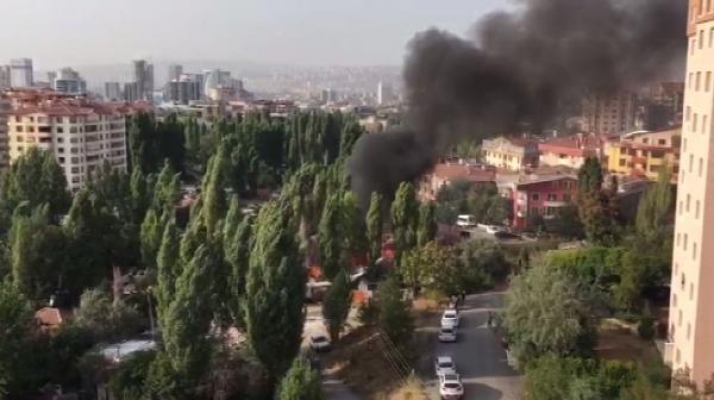 Ankara'da korkutan yangın!