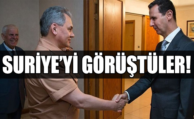 Rus bakan Şoygu ve Beşar Esad bir araya geldi!