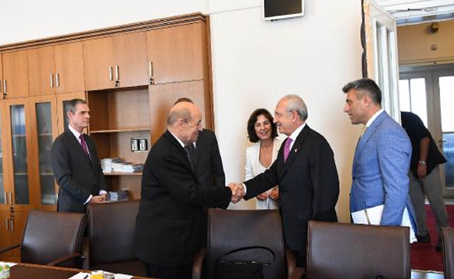 Kılıçdaroğlu, Fransa Dışişleri Bakanı Drian'la görüştü
