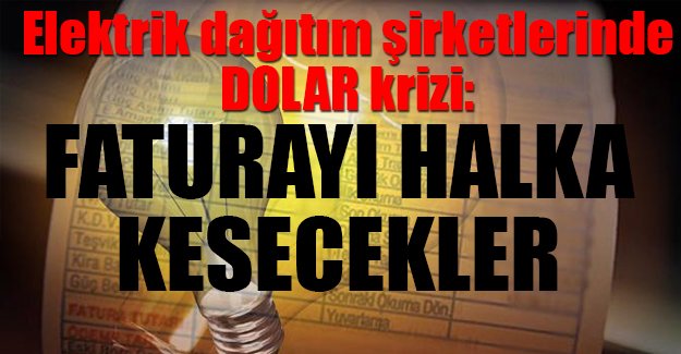Elektrik dağıtım şirketlerinde Dolar krizi: Faturayı halka kesecekler!