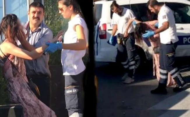 Uyuşturucu etkisindeki genç kadının yardımına koştular