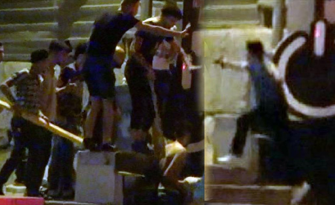 Eğlence mekanını basmaya gelen Suriyeliler'i tabancayla kovaladı