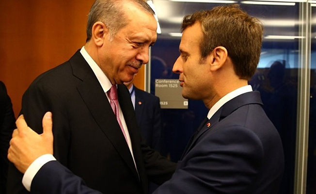 Cumhurbaşkanı Erdoğan, Macron ile görüştü