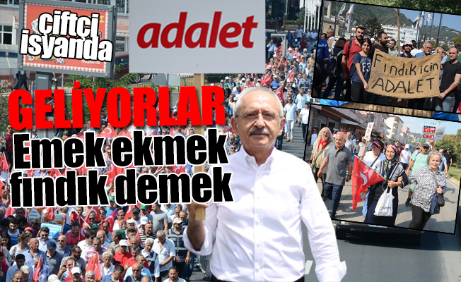 'Fındık için Adalet' diyerek bağıra bağıra, yeri göğü inlete inlete geliyorlar 