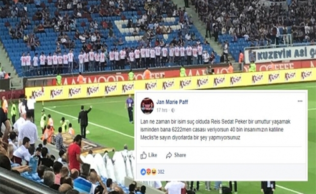 Tişörtlerle 'Sedat Peker koreografisi' yapan 'tribün lideri'nin cezası belli oldu
