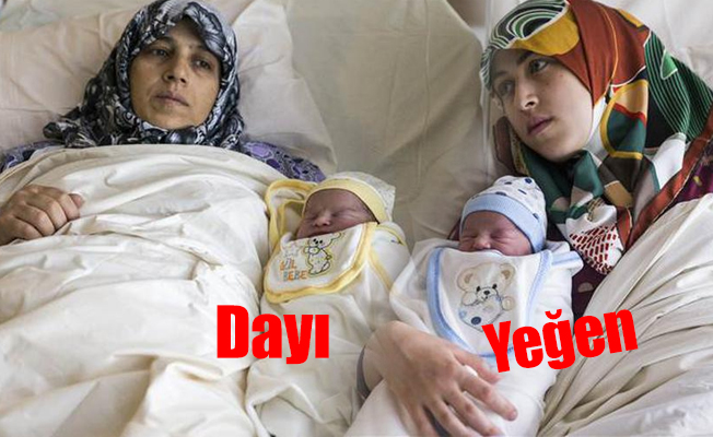Anne-kız aynı anda doğum yaptılar... Biri Recep, biri Tayyip