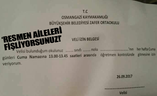 Öğrenci velilerine 'Cuma namazı' yazısı gönderildi!