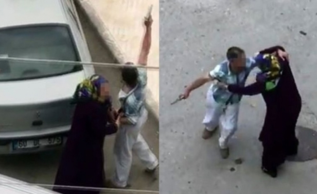 Kocasını öldürmeye gelen kişiye müdahale etti!