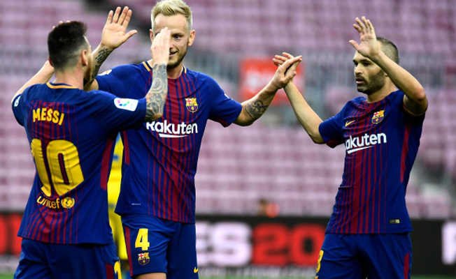 Seyircisiz maşta Barcelona Las Palmas'ı hezimete uğrattı!