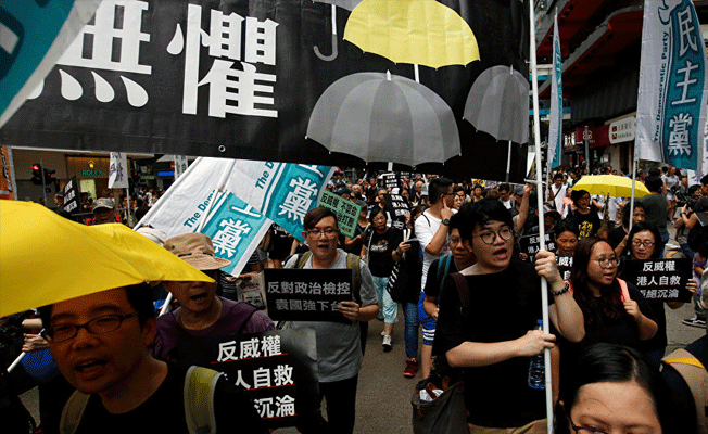 Hong Kong’da bağımsızlık yanlıları gösteri düzenledi