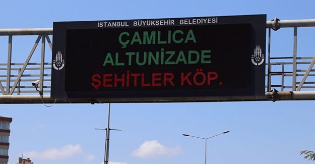 Boğaziçi Köprüsü adı dijital tabelalarda Şehitler Köprüsü olarak değişti