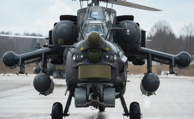 Mi-28 tipi Rus askeri helikopteri, Suriye'de acil iniş yaptı