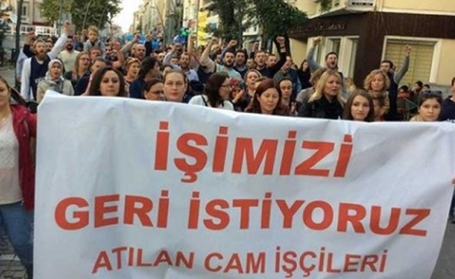 Şişecam işçileri işten çıkarmaları protesto etti
