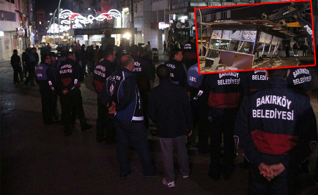 Bakırköy'de 5 büfe yıkıldı, meydandan sahile kadar çalışma başladı