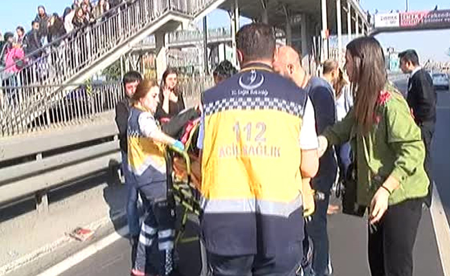 E5'te meydana gelen motosiklet kazası trafiği felç etti