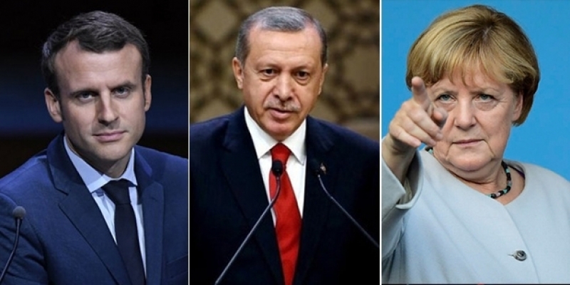 Erdoğan bu kez yalnız değil: Merkel ve Macron da arkasında