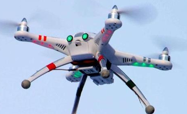 İzinsiz uçurulan drone açılan ateşle düşürüldü