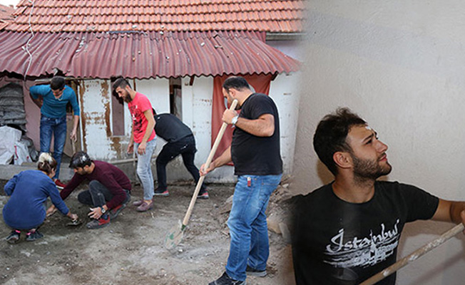 Üniversiteli gençlerden örnek davranış