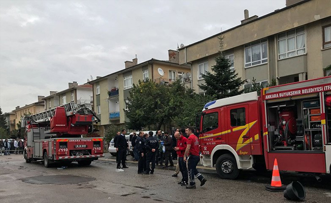 Ankara'da bir binada yangın!