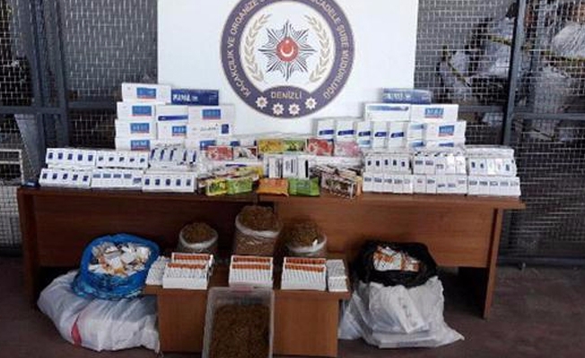 Denizli'de kaçak sigara ve tütün operasyonu: 93 gözaltı