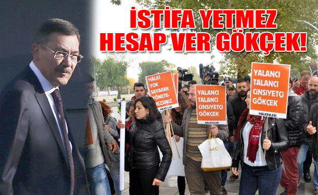 Ankara'da Melih Gökçek protestosuna polis engeli