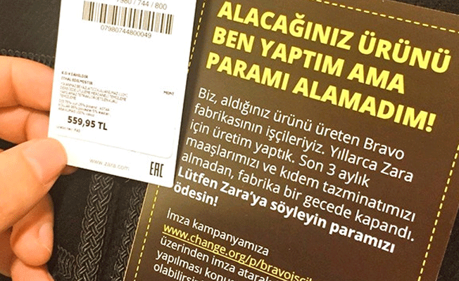 Maaşını alamayan işçiler ürünlere etiket koydu: Paramı alamadım!