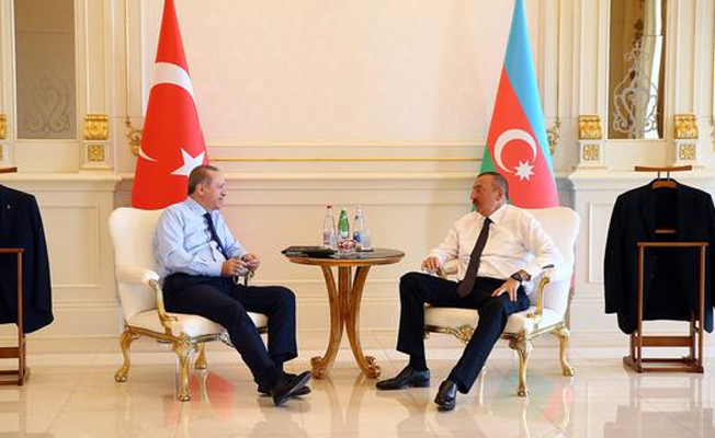 Cumhurbaşkanı Erdoğan mevkidaşı Aliyev ile ortak basın toplantısı düzenledi