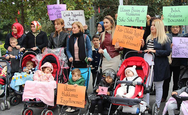 Bebek arabalarının halk otobüslerine alınması yasaklandı