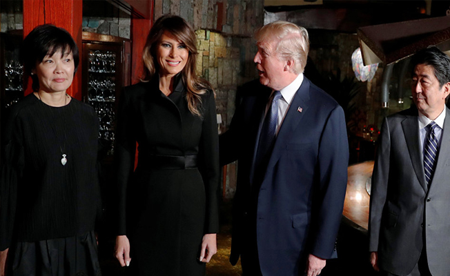 Trump, Japonya'ya gitti, Kuzey Kore'den mesaj gecikmedi: Geç olur