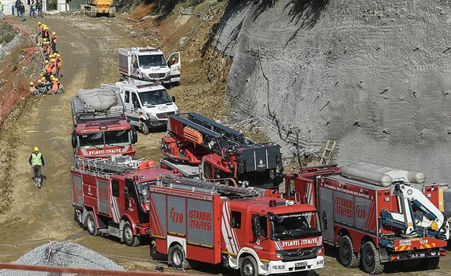 Ankara'da göçük! 1 işçi enkaz altında!