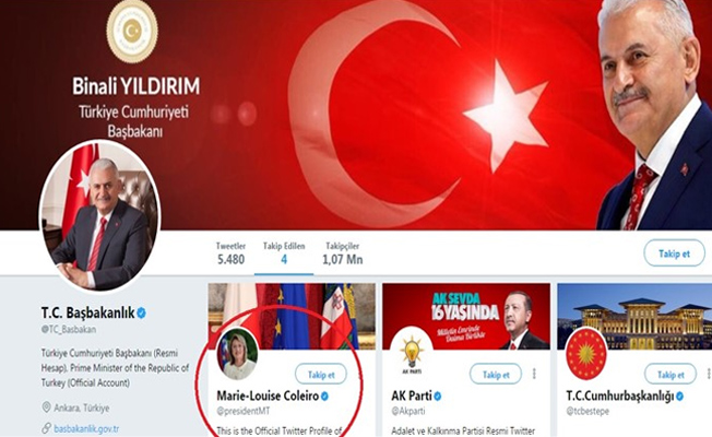 Başbakanlık'tan Malta Cumhurbaşkanı Coleiro'nun Twitter'da takibi hakkında açıklama