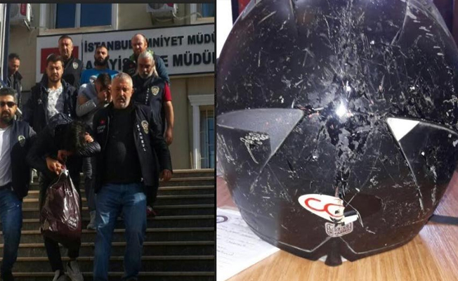Ümraniye'deki soygunda polisi vuran gasp çetesi 'kask'taki yazıdan belirlendi