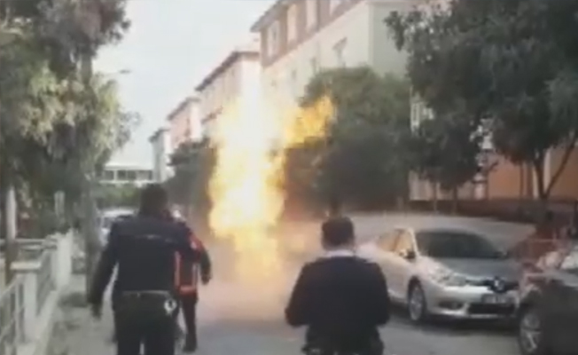 İstanbul'da doğalgaz borusu patladı! Alev alev yanıyor!