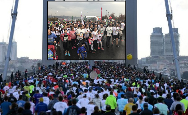 İstanbul Maratonu'nda polis Ali İsmail Korkmaz tişörtlerini engellemeye çalıştı iddiası