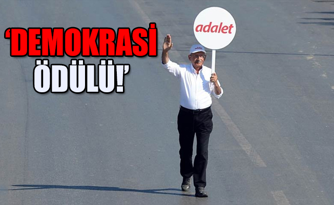 Kılıçdaroğlu'ndan 'Demokrasi Ödülü' için ilk yorum!