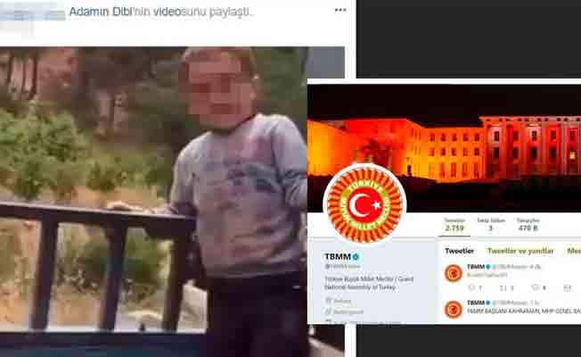 Meclis hesabından skandal paylaşım!